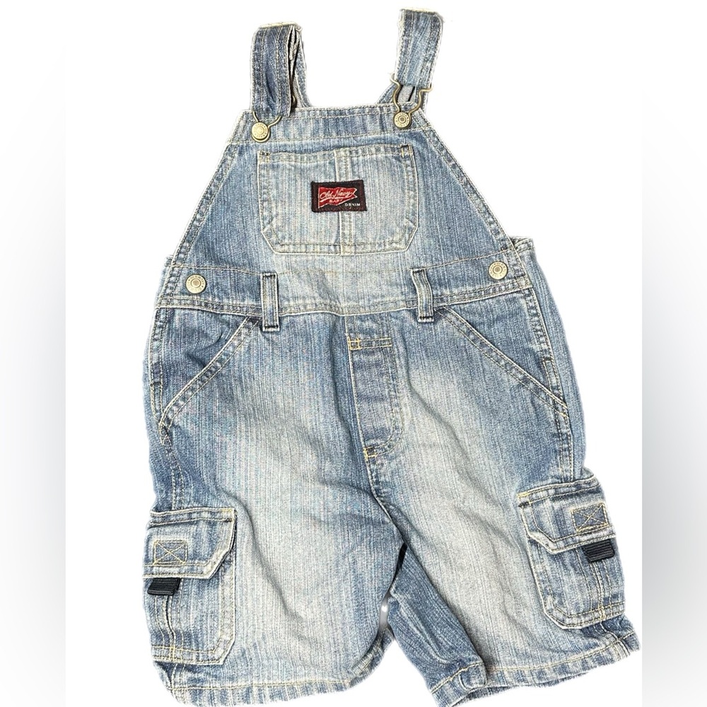 Old Navy Vintage 2003 Denim Short Overalls – Size 3T